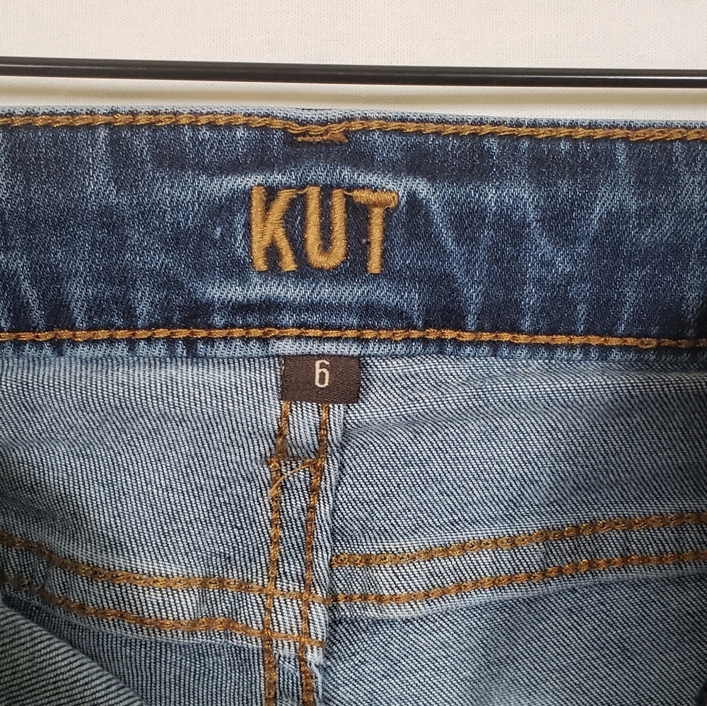 Kut From the Kloth Crop Straight Leg Mid Rise Jeans Women's 6 - Picture 9 of 11